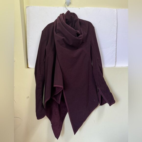 Lululemon Presence OfMind Jacket Sherpa Fleece Red Cozy Wrap Cardi Zip Sleeve 8 - Picture 2 of 16